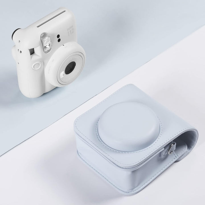 Aenllosi PU Leder Tasche Schutzhülle für Fujifilm Instax Mini 12/Mini 11 Sofortbildkamera Reisetasch