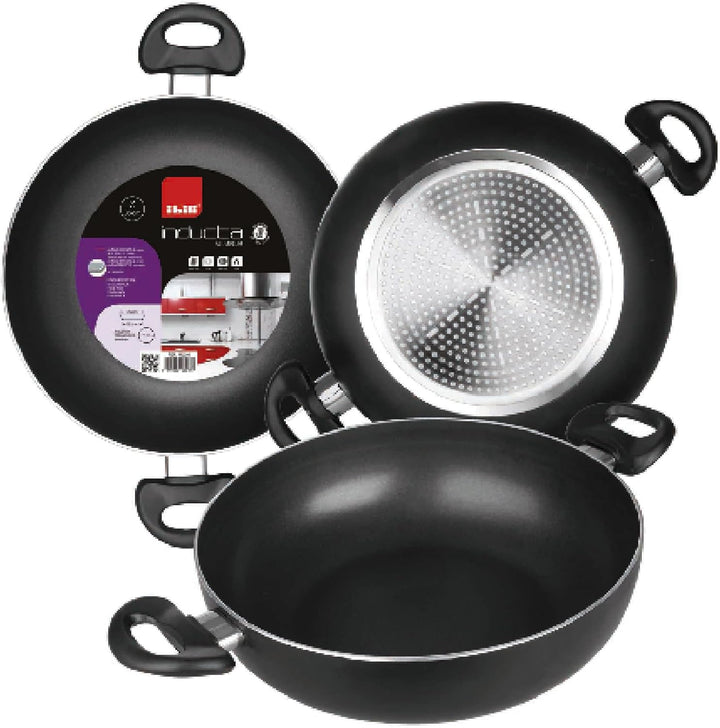 IBILI - Bratpfanne mit 2 Henkeln I-Chef, 36 cm, Aluminium, Anti-Haft, geeignet für Induktion 36 cms,
