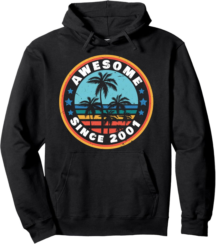 Awesome Since 2001 Jahrgang 19 Geburtstag Geschenk Vintage Pullover Hoodie