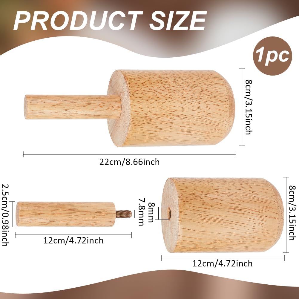 BENECREAT 220x80mm Tasse Töpferei Formen, BurlyWood Holz Töpferei Werkzeuge mit Griff Töpferei Forme