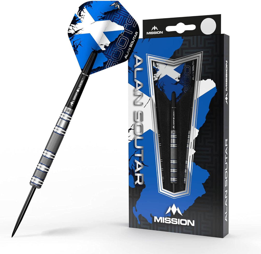 Mission Alan Soutar Blue &amp; White 90% - Steeldarts 26 Gramm