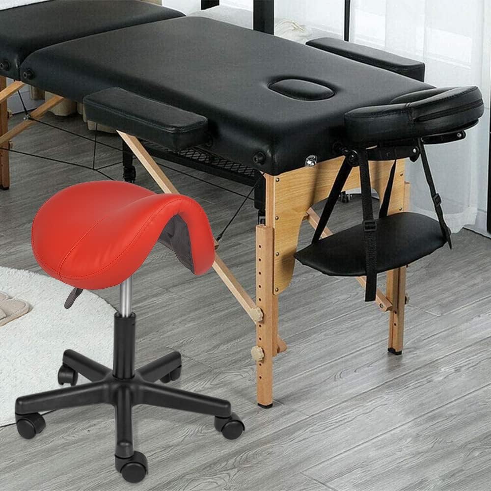Mingone Sattelhocker Ergonomischer 2 Stück Arbeitshocker Höhenverstellbar Bürohocker mit Rollen 360°