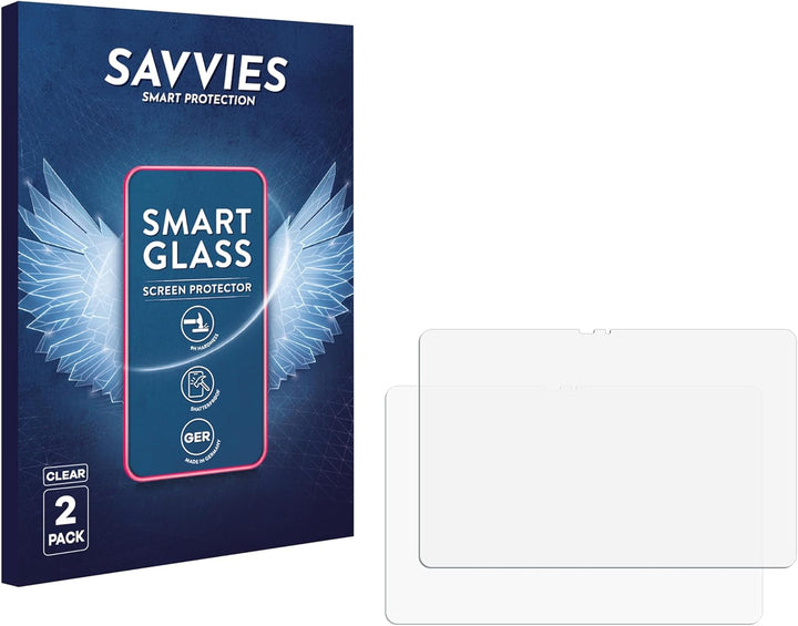 Savvies 2 Stück Panzer Schutz Glas für VALE V12X LTE-8128 12.6" 9H Schutzfolie, Glas-Folie, HD Klar,
