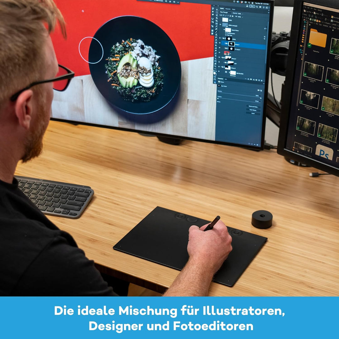 Wacom Intuos Pro Medium – Innovatives Grafiktablett inkl. Wacom Pro Pen 3, kompakt & leicht – Vielse