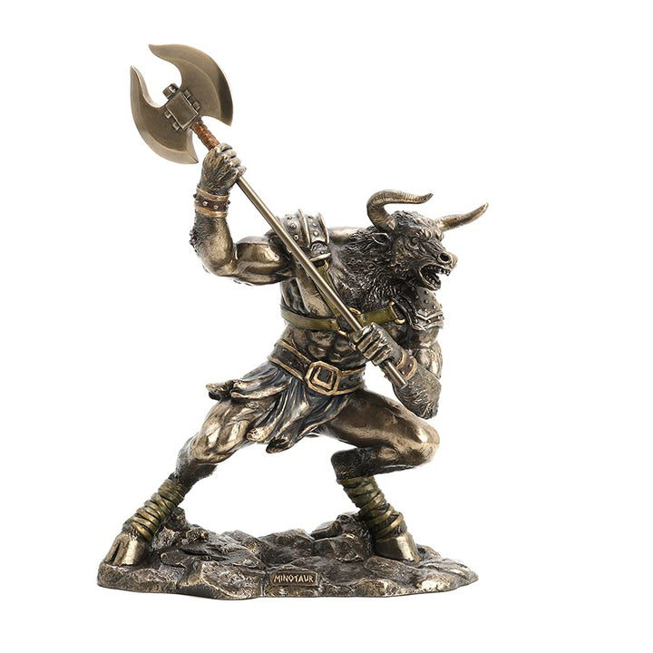 Veronese Design Minotaurus Die Kreatur aus dem Labyrinth, 34 cm hoch, Kaltgussbronze, Kunstharz, Min