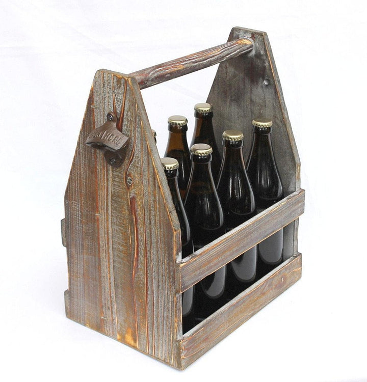 DanDiBo Bierträger mit Flaschenöffner 5087 Bierkiste aus Holz 38 cm Flaschenträger