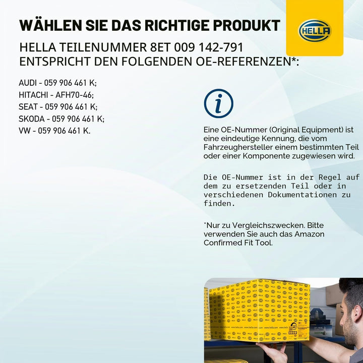 HELLA 8ET 009 142-791 Luftmassenmesser - geschraubt