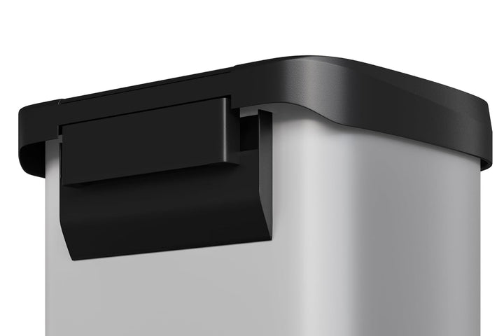 GarveeHome 50L Metall Mülleimer mit Deckel, grosser Tretmülleimer, Mülleimer Küche, rostfrei, mit Be