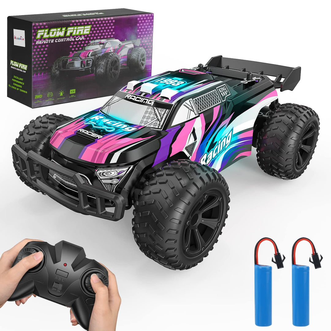 Kizeefun Ferngesteuertes Auto, RC Autos für Kinder mit 360° Stunt Rennauto, 2.4GHz Fernsteuerung Off