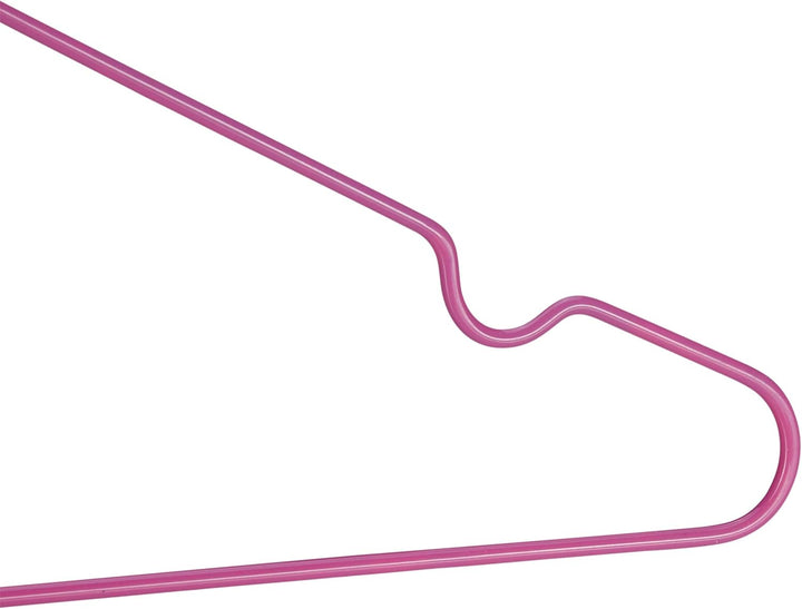 100 x Kinderkleiderbügel, platzsparende Drahtbügel Mädchen, Babybügel mit Kerben, PVC-beschichtet, B