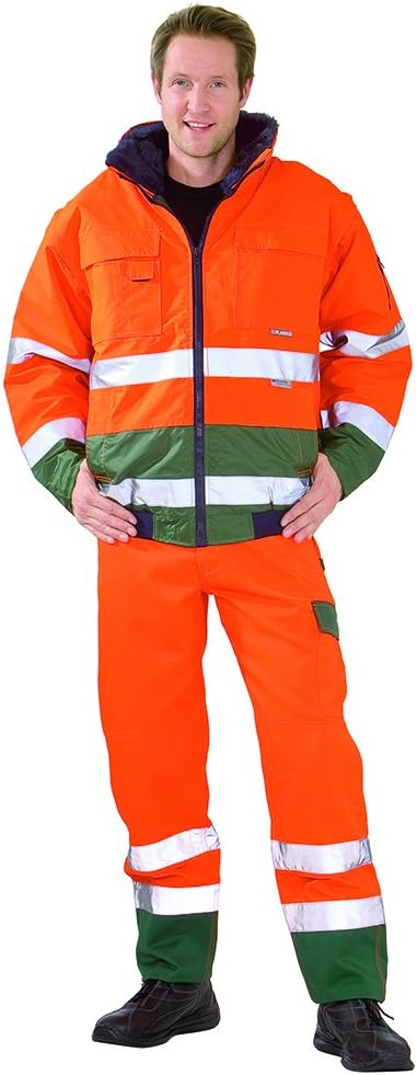 Planam Unisex Warn-comfortjacke Comfort-Jacket High Visible Size M in orange/marine blue (pack of 1)