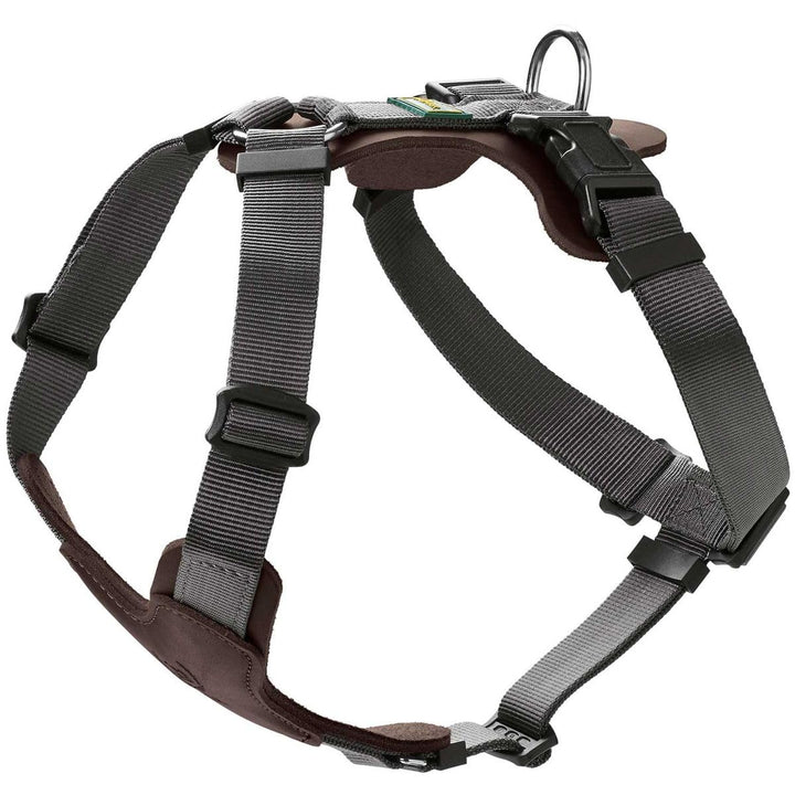 HUNTER AALBORG MIXED Hundegeschirr, S, dunkelbraun/grau dunkelbraun/grau 46 - 67 cm, dunkelbraun/gra