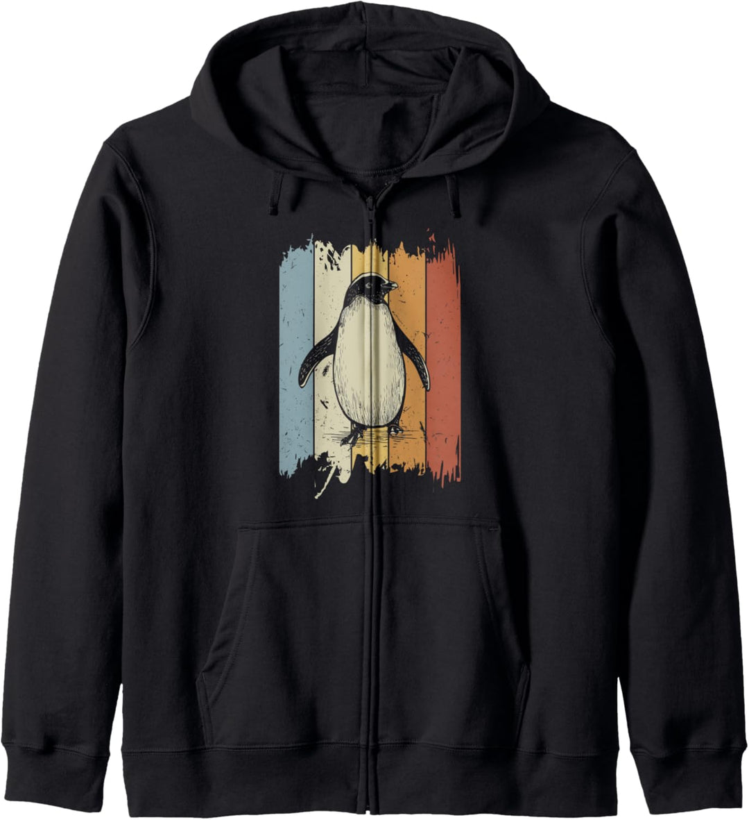 Retro Pinguin Kapuzenjacke