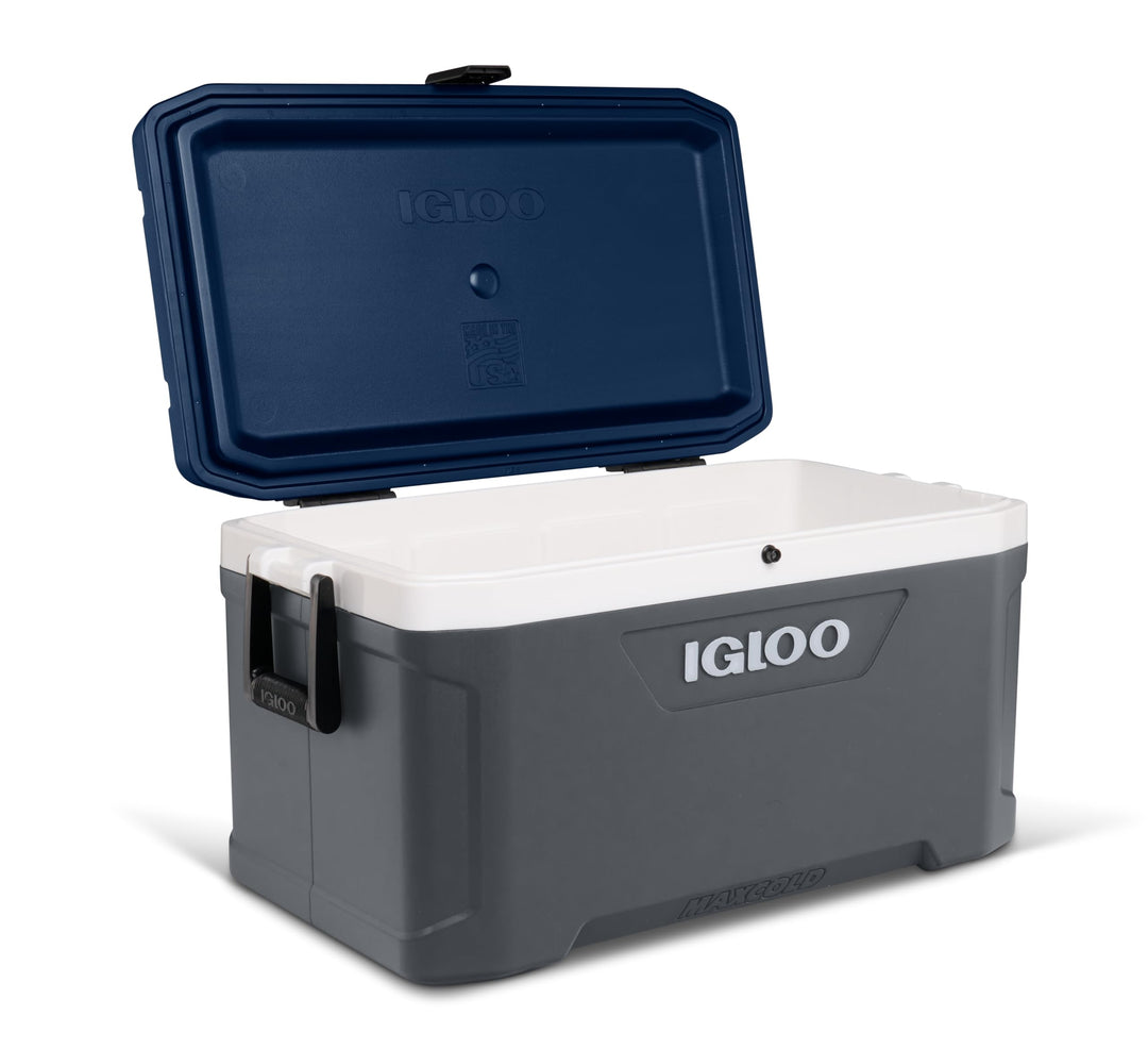 IGLOO Cooler Maxcold 70 Kühlbox, 66 Liter, Eisblau/Marineblau