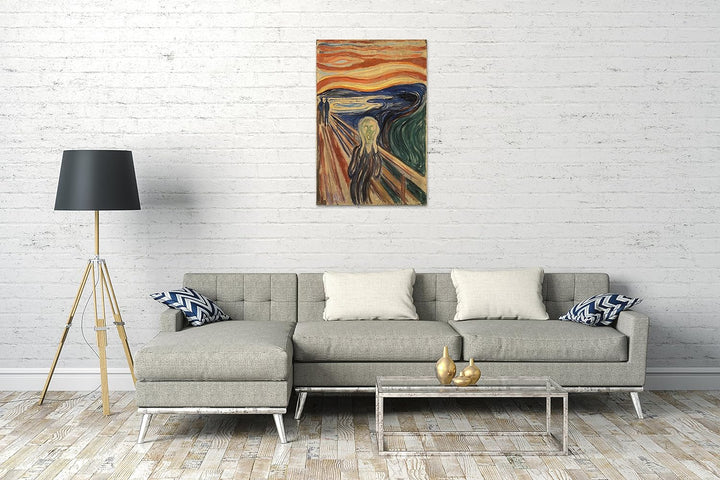 Printed Paintings Leinwand (70x100cm): Edward Munch - Der Schrei (1910) 70x100 cm, 70x100 cm
