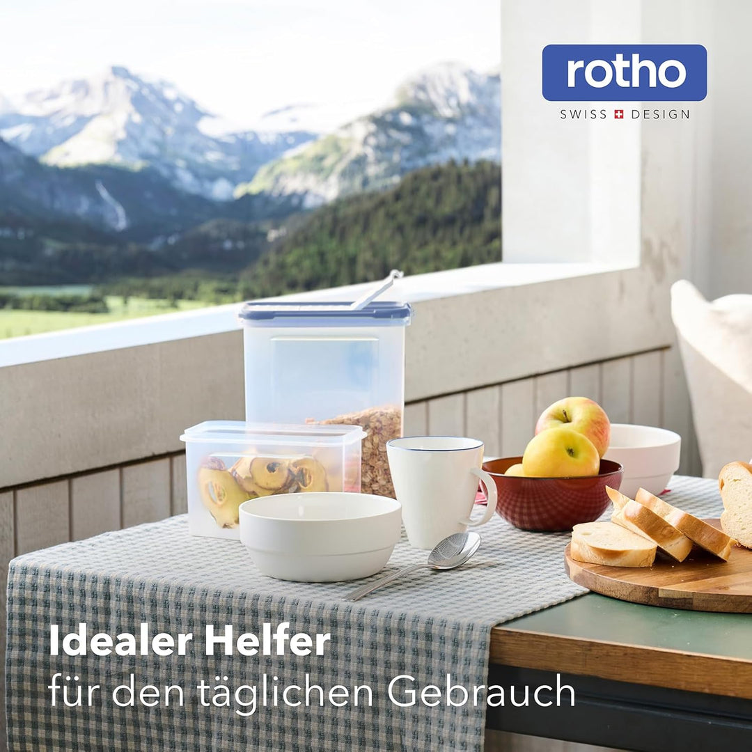 Rotho DOMINO 24-Set Vorratsdosen, Streu- &amp; Schüttdose mit dicht schliessendem Deckel, spülmaschineng