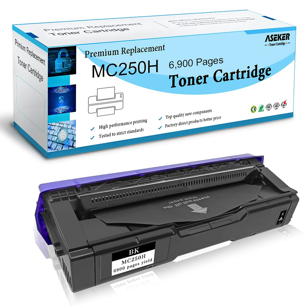 ASEKER Kompatibler Tonerkartusche M C250H für Ricoh M C250FWB, P C301W Drucker, 6,900 Seiten，408336