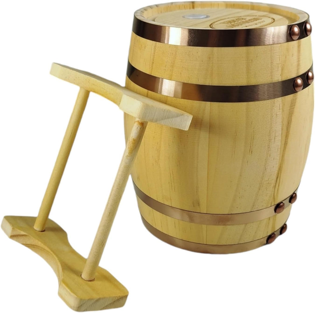 InGenious Mini-Dekanter aus Holz für Whiskyfässer | funktionaler Getränkehalter für Whisky und Spiri