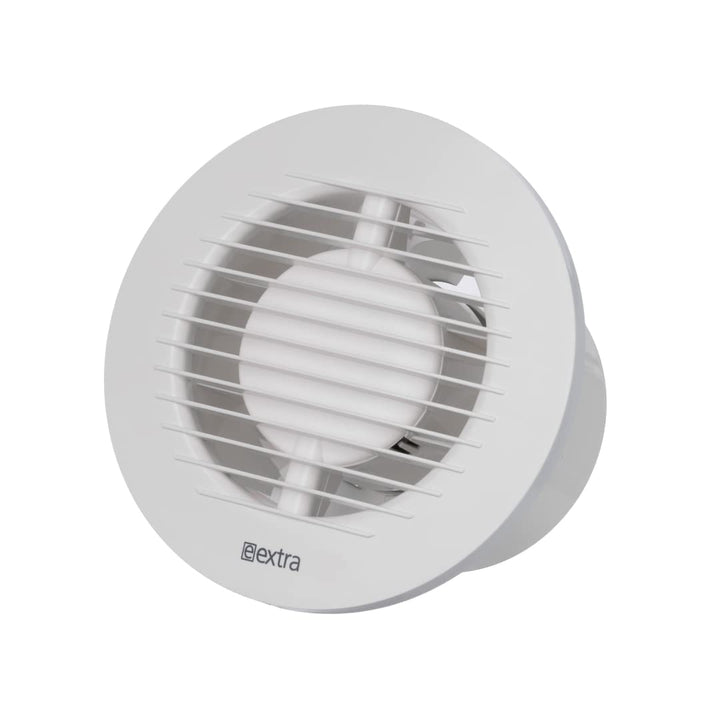 Ø 100mm Bad-Lüfter mit Feuchtesensor und Timer - Weiss, Leise Ventilator Rund mit Feuchtesensor