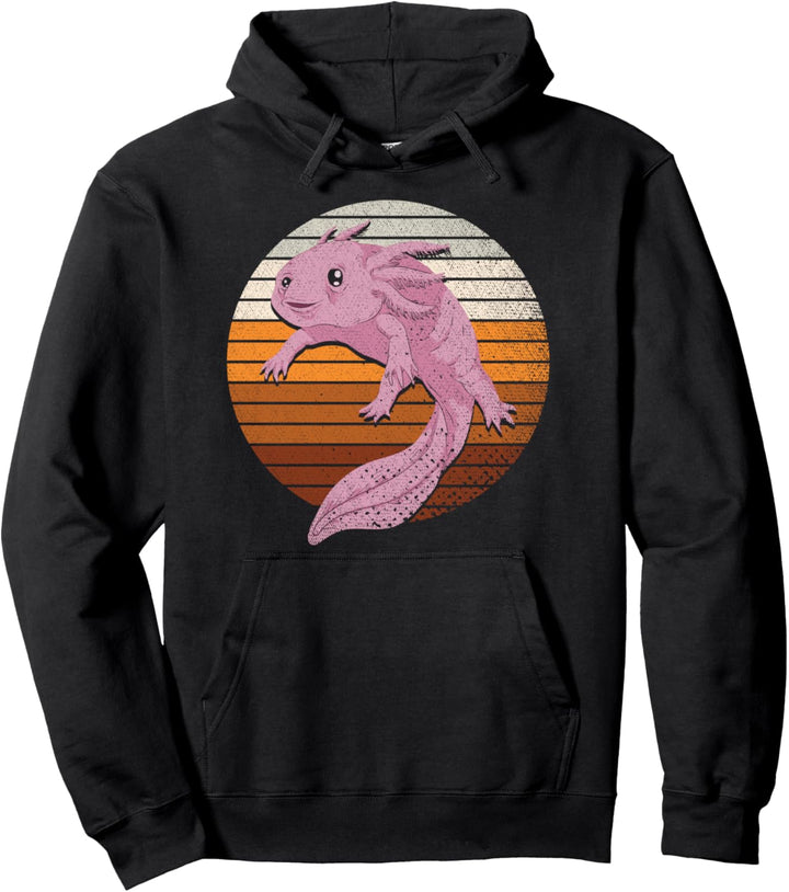 Retro Axolotl Pullover Hoodie