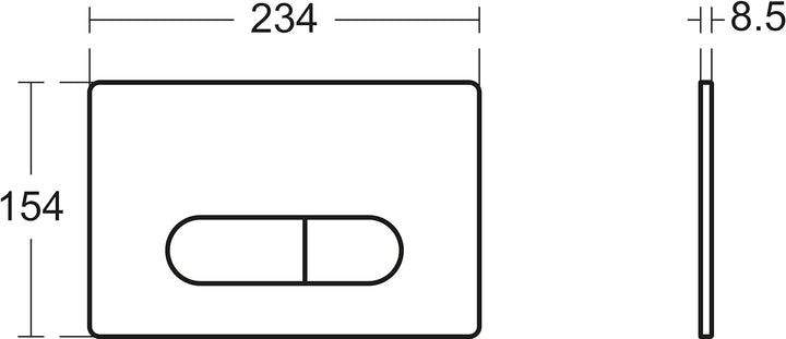Ideal Standard R0116AC Oleas Betätigungsplatte Oleas P1 Pneumatic Toilet Flush Plate - White Weiss,