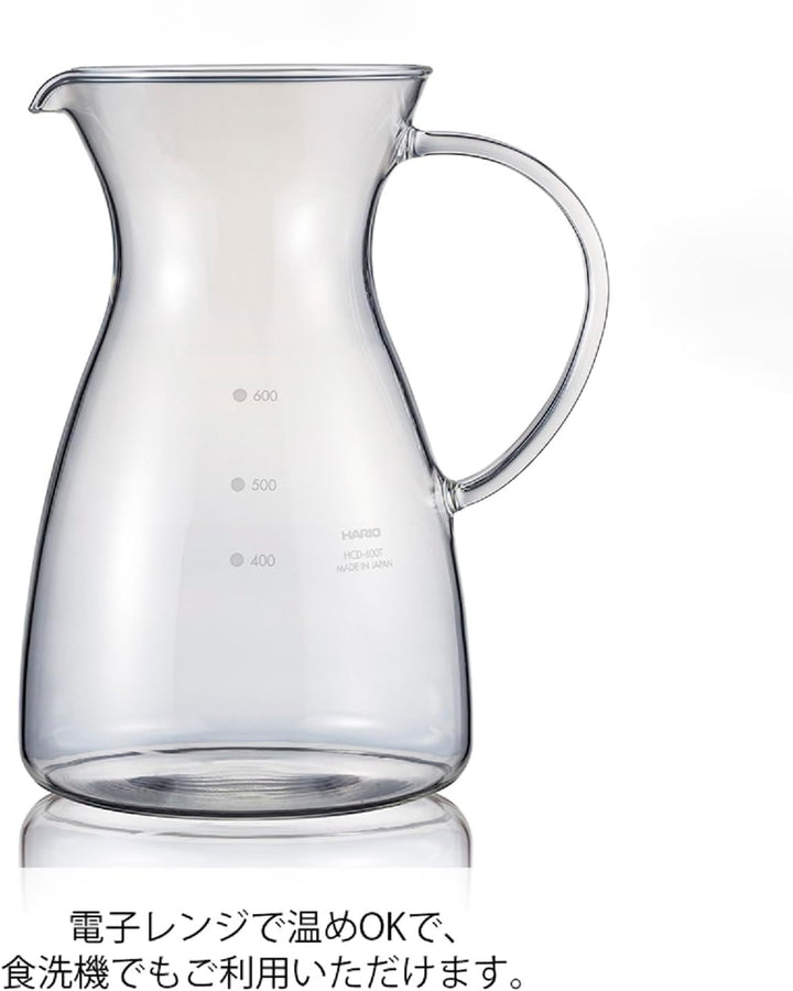 Hario HCD-600T Decanter Coffee pitcher server, 600ml, Glass, Glas 600ml mit Griff, 600ml mit Griff