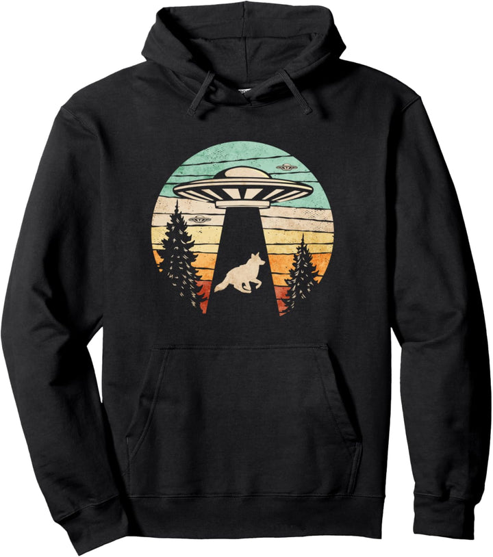 Kojotenjagd Kojotenjäger Yote Retro-Kojotenentführung Ufo Pullover Hoodie