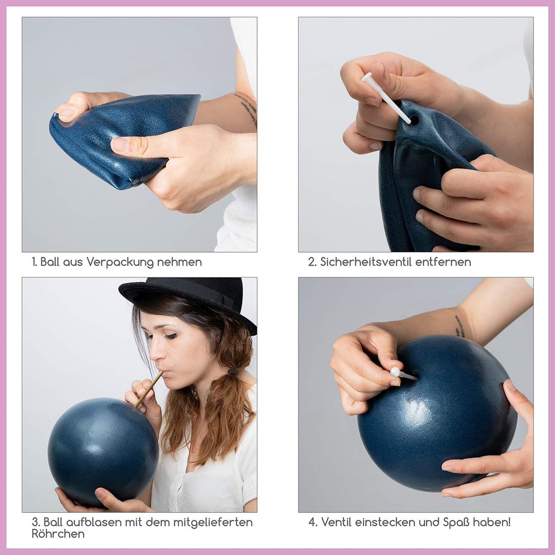 Pilates Ball rutschfest - Soft Pilatesball 23cm - Physio-Therapieball - Gymnastikball klein - BPA-fr