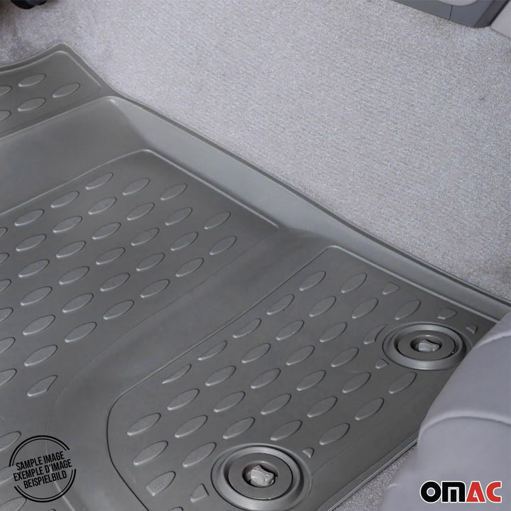 OMAC Gummimatten Fussmatten kompatibel mit VW Touareg 2002-2010 TPE Automatten Grau 4X Fussmatten /
