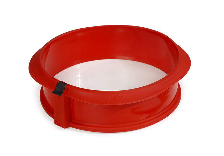 Lékué Duo, runde Springform, rot, Silikon, 23 x 7 x 23 cm Springform 23 cm, Springform 23 cm