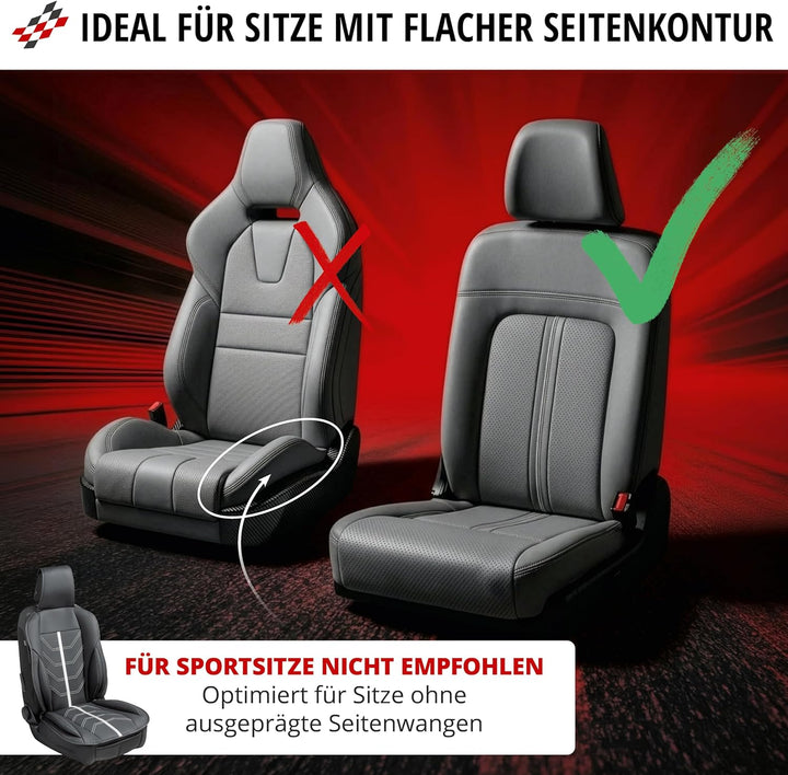 Walser Premium Sitzauflage Auto Kimi, Sitzschoner Auto schwarz, Vergleichssieger* Auto Sitzauflagen,
