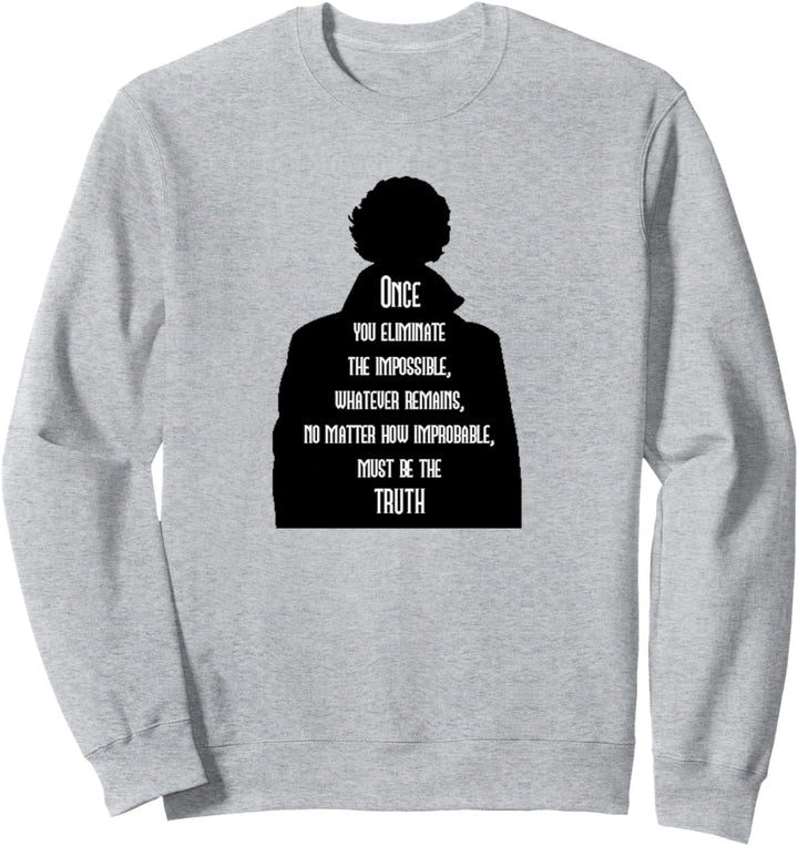 Sherlock Holmes Quotes 221B Baker St. British Detective Sweatshirt