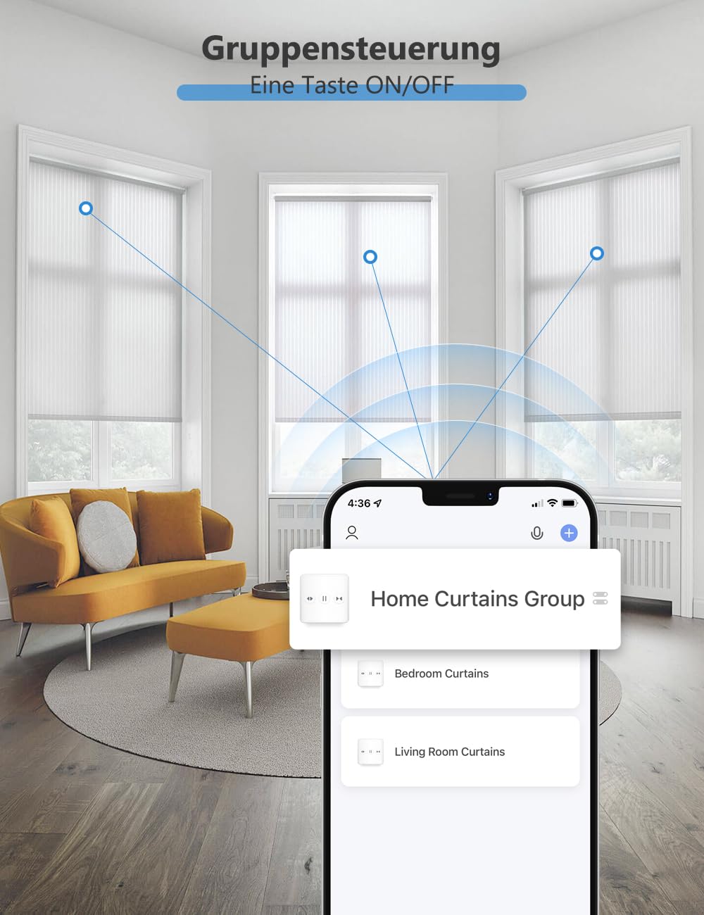 Wlan Rolladenschalter Modul mit Prozentfunktion, Etersky Smart WiFi Rolladensteuerung für Jalousien,