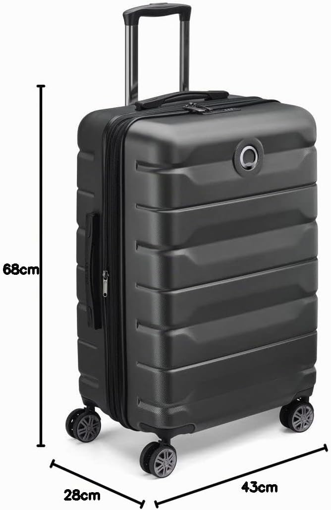 DELSEY PARIS Meteor Kabinenkoffer, schmal, 4 Doppelrollen, 55 cm, für Erwachsene, Unisex, Purpur-08