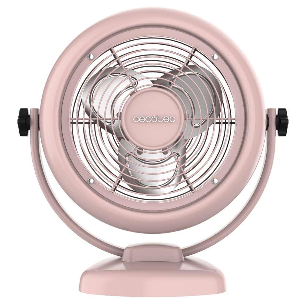 Cecotec - Tischventilatoren EnergySilence 800 RetroDesk Pink, 20 W Leistung, Durchmesser 20 cm, 3 ae