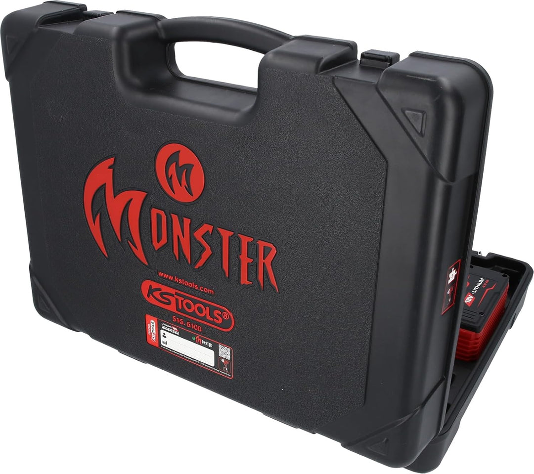 KS Tools 515.6100 eMONSTER 1/2“ Brushless-Akku-Schlag-Schrauber-Satz, 9-tlg