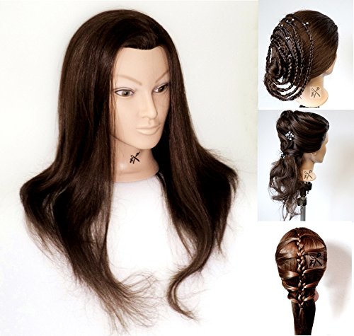 FP Übungskopf "Paula" 100% Proteinhaar (von deutschem Friseurbedarf-Fachhändler!) (Paula 55-60 cm br
