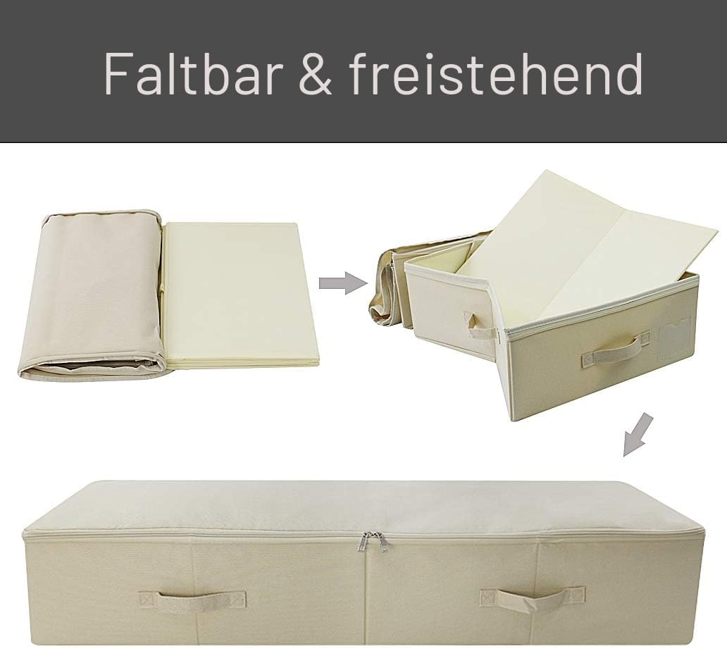 Grosses Format Unterbett Aufbewahrungsbox mit Deckel – Unterbett Schuhe Aufbewahrungsbox für Kleidun