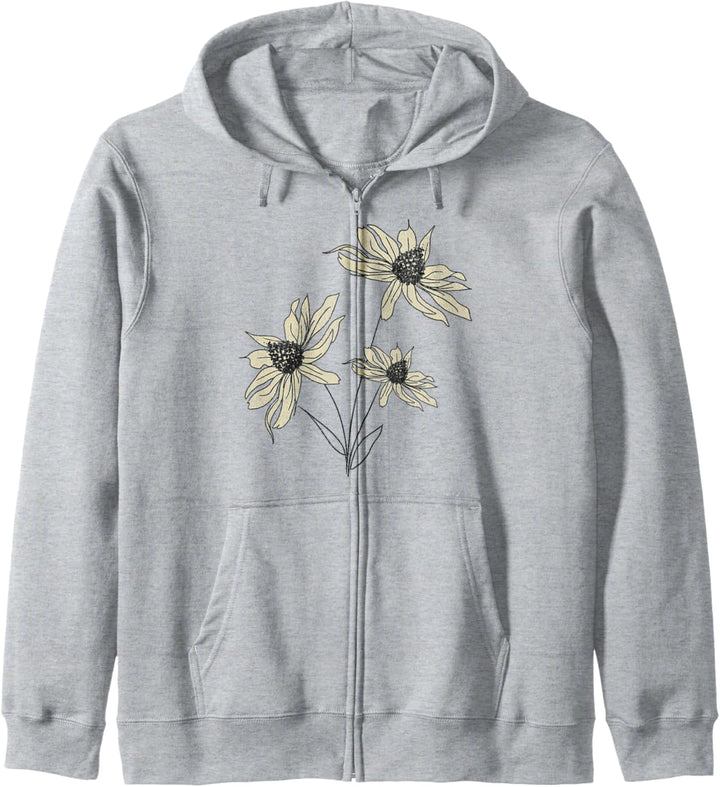 Trendy Garden Flowers Pocket C1 Kapuzenjacke