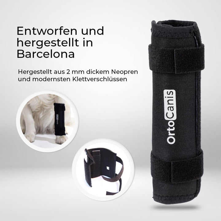 Ortocanis - Karpal-Bandage für Hund - Karpalstütze mit Immobilisierungsschienen bei Instabilität, Ar