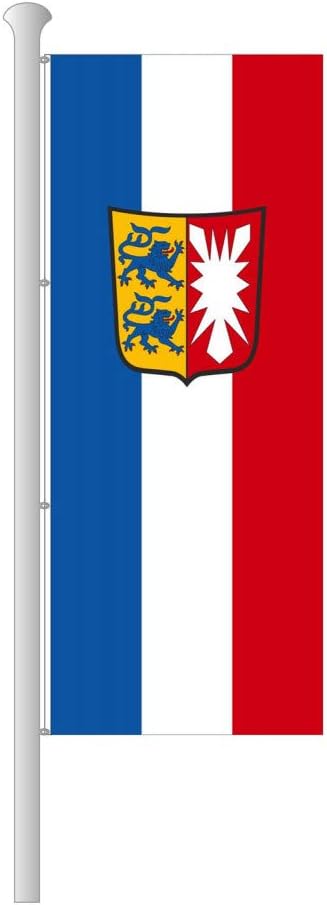 Deitert Bundesland-Flagge Schleswig-Holstein – 150x600 cm Schleswig-Holstein Fahne mit Wappen im Hoc