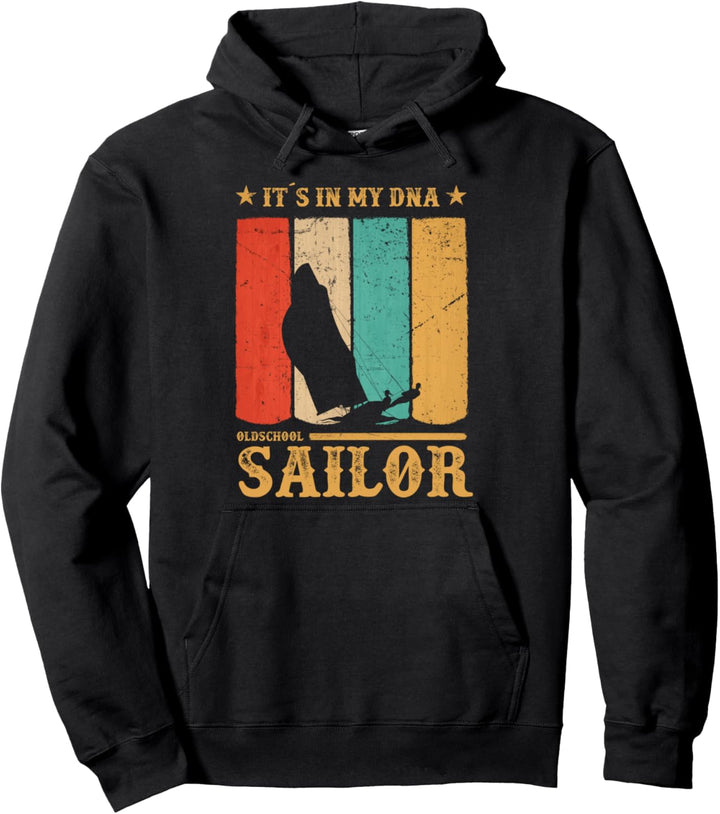 Retro Vintage Segler Segeln Design 1970er Jahre Pullover Hoodie
