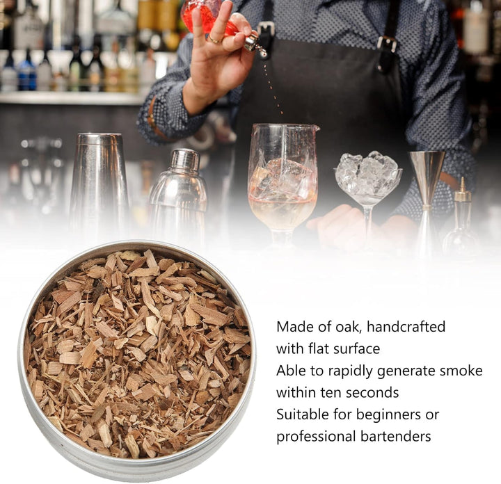 8 STÜCKE Räucherholz-Chips, Whisky-Holz-Chips-Cocktail-Raucher-Kit für Anfänger, Professionelle Bark