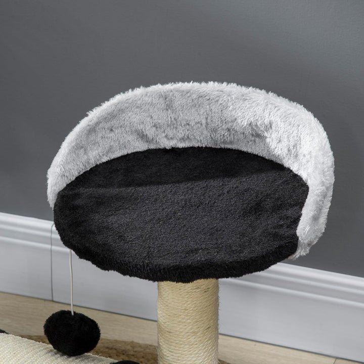 PawHut Kratzbaum 46 cm Kleiner Katzenturm mit Höhle, Spielball, Sisal-Seil, erhöhter Plattform, Katz