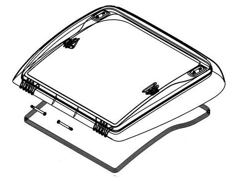 Dometic Mini Heki Glas kpl. STANDARD Silber, STANDARD Silber