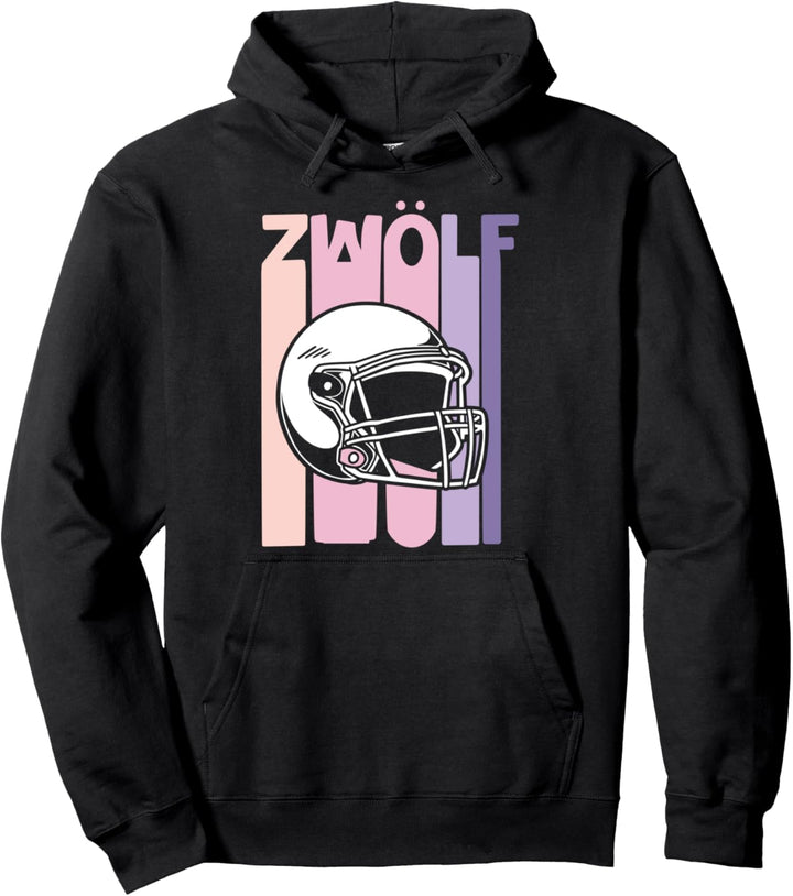 12. Geburtstag Mädchen Retro American Football 12 Jahre alt Pullover Hoodie