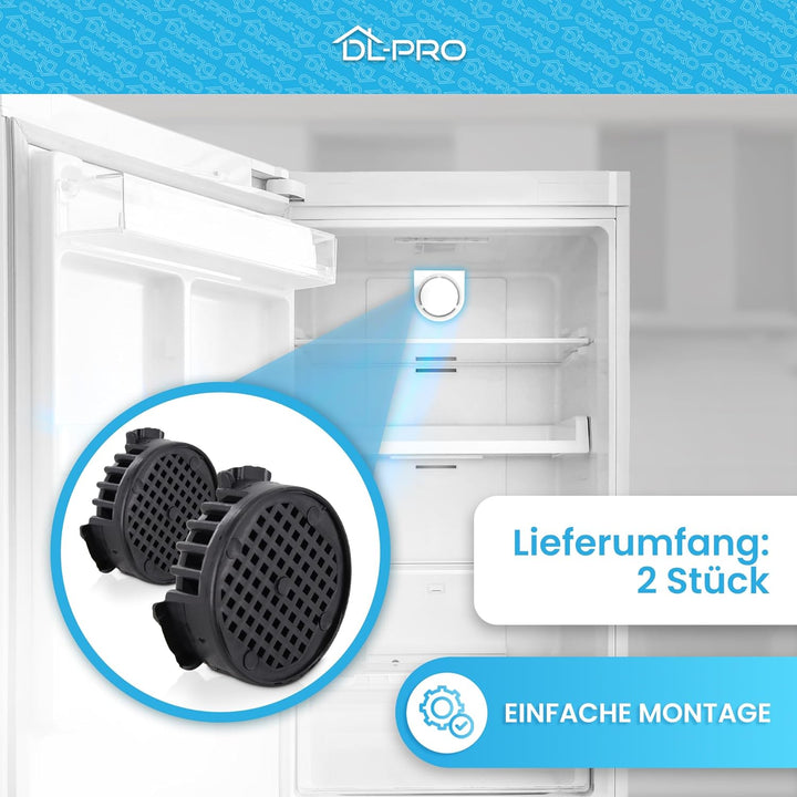 2 x Kohlefilter 45mmØ Ersatz für Liebherr 9096342 Miele 10806820 Aktivkohlefilter Filter Rundfilter