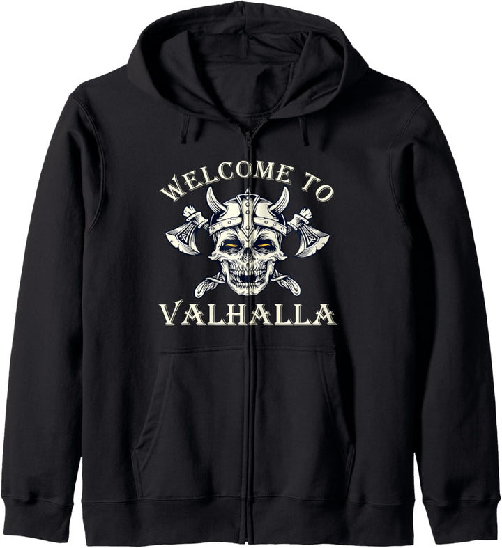 Viking Willkommen in Valhalla Odin Ragna Thor Vikings Kapuzenjacke