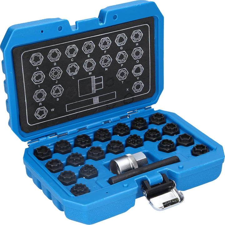 BRILLIANT TOOLS BT691360 Felgenschloss-Sortiment | für Audi22-tlg. [Powered by KS TOOLS]