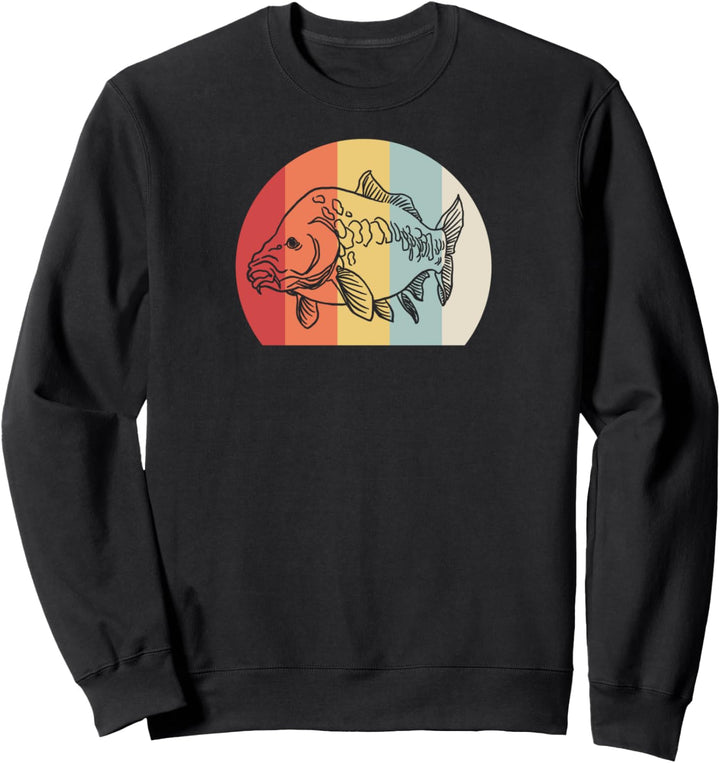 Vintage Angler Geschenk Karpfen Fischen Sweatshirt